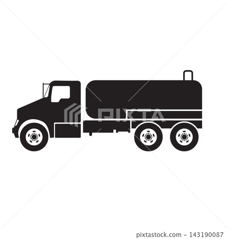 Tanker Truck Silhouette Tanker Truck Silhouette 143190087