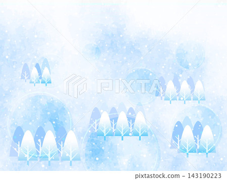 白雪皚皚的冬季森林 143190223