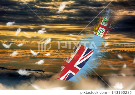 3D Flag on feathers 3D Flag on feathers 143190285