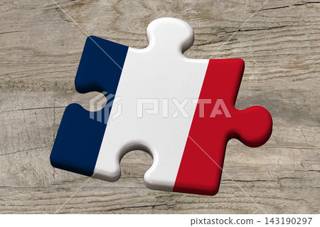 3D Flag on jigsaw puzzle pieces 3D Flag on jigsaw puzzle pieces 143190297