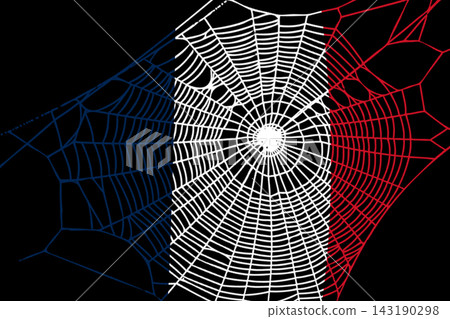 3D Flag on spider web 3D Flag on spider web 143190298