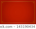中國風紅色背景，金色幾何邊框，向量圖，用於慶祝農曆新年。 143190434