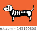 A cute Dog in Halloween costume cartoon illustration 143190808