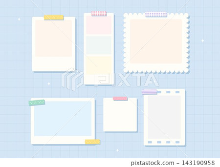 Pastel aesthetic photo frames and decorative paper stationery collection Pastel aesthetic photo frames and decorative paper stationery collection 143190958