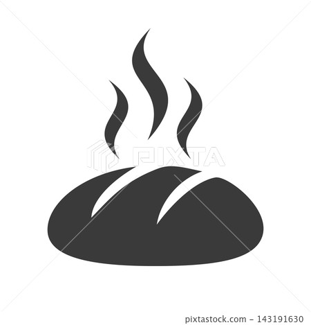 Hot Fresh Bread Bakery Vector Icon 143191630