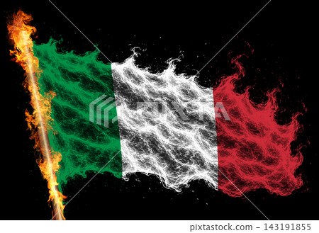 3D Flag on flames 3D Flag on flames 143191855