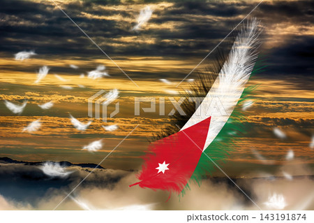 3D Flag on feathers 143191874