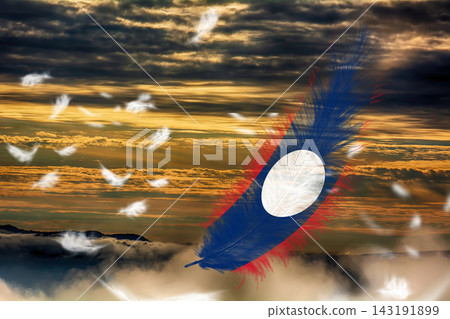 3D Flag on feathers 3D Flag on feathers 143191899