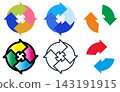 Colorful infographic arrow template set (vector illustrations) 143191915