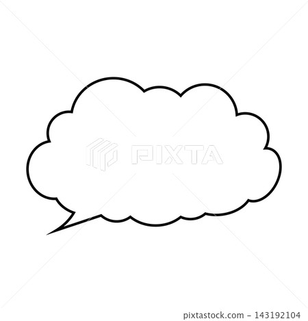 Simple smoke bubble illustration material on a white background Simple smoke bubble illustration material on a white background 143192104