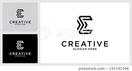 E or EE initial letter logo design concept E or EE initial letter logo design concept 143192396