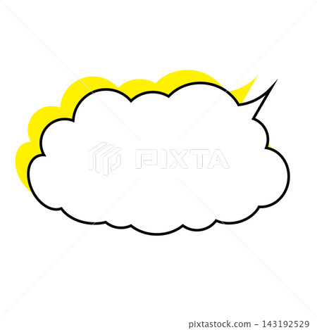 Simple smoke bubble illustration material on a white background 143192529