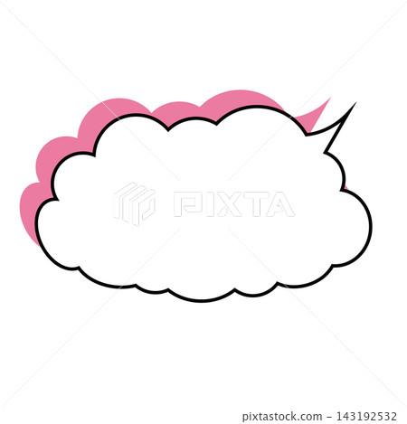 白色背景上的簡單煙霧氣泡插圖素材 143192532