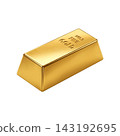 Gold Ingot Illustration Real Gold 143192695