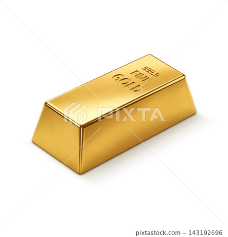 Gold Ingot Illustration Real Gold Gold Ingot Illustration Real Gold 143192696