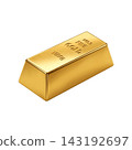 Gold Ingot Illustration Real Gold 143192697