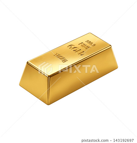 Gold Ingot Illustration Real Gold Gold Ingot Illustration Real Gold 143192697
