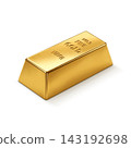 Gold Ingot Illustration Real Gold 143192698