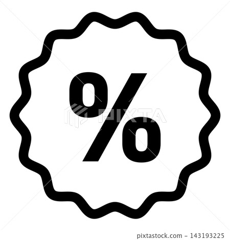 Outline Sale Ribbon Badge Tag Icon for Discounts, Promotions and Special Offers Outline Sale Ribbon Badge Tag Icon for Discounts, Promotions and Special Offers 143193225