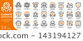 climate adaptation outline icon set,24 vector icons 143194127