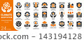 climate adaptation filled glyph icon set,24 vector icons 143194128