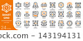 smart grid outline icon set,24 vector icons 143194131
