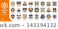 smart grid filled glyph icon set,24 vector icons 143194132