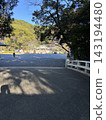 陽光透過樹木灑在神社庭院和鳥居上，景色宜人。 143194480