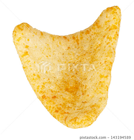 triangle Snacks corn potato isolated on white background triangle Snacks corn potato isolated on white background 143194589