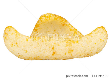 triangle Snacks corn potato isolated on white background triangle Snacks corn potato isolated on white background 143194590