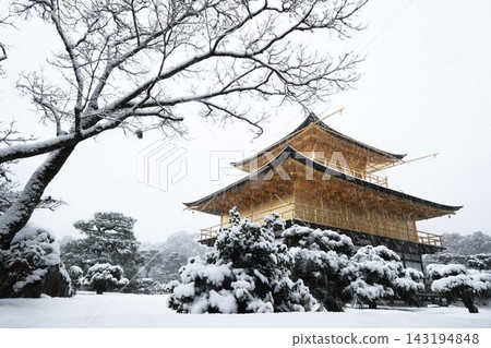 白雪中的金閣寺真美 白雪中的金閣寺真美 143194848