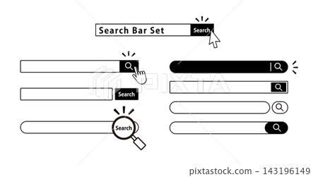 English "Search" search box UI variation set English "Search" search box UI variation set 143196149