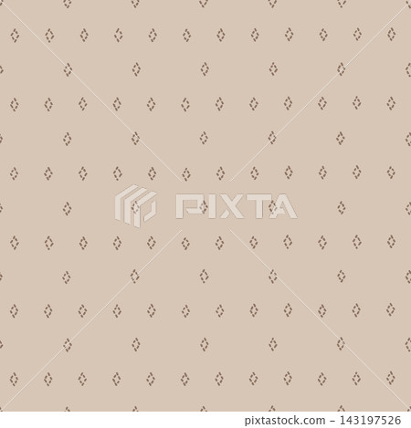 Sashiko Style Tiny Diamond Pattern on Cream Textile Sashiko Style Tiny Diamond Pattern on Cream Textile 143197526