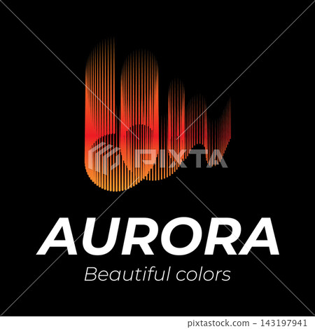 Aurora logo design illustrations Aurora logo design illustrations 143197941