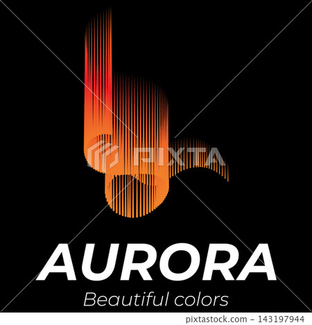 Aurora logo design illustrations Aurora logo design illustrations 143197944