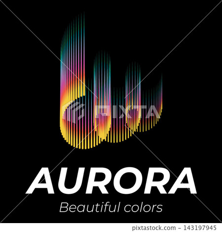 Aurora logo design illustrations Aurora logo design illustrations 143197945