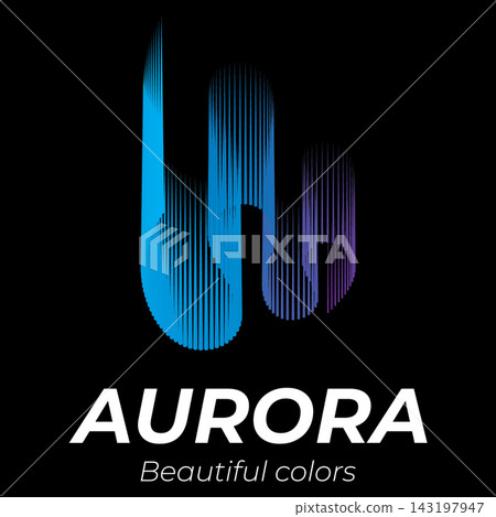 Aurora logo design illustrations Aurora logo design illustrations 143197947