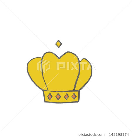 Hand-drawn illustration of a crown Hand-drawn illustration of a crown 143198374