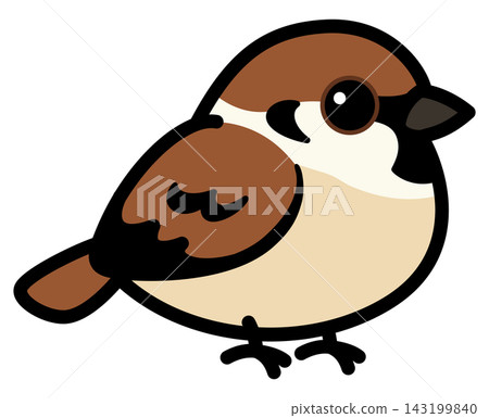 可愛的麻雀插畫-簡單輕鬆的野生鳥類角色素材 可愛的麻雀插畫-簡單輕鬆的野生鳥類角色素材 143199840