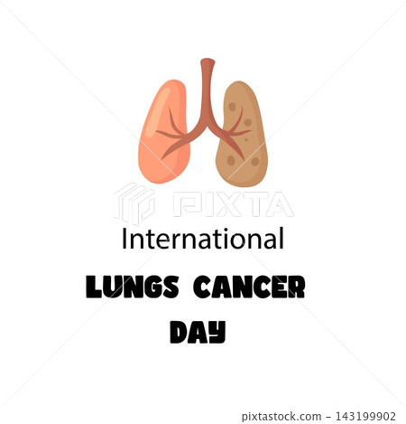 Lung cancer awareness art for health campaigns, education, posters 143199902