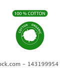 Eco cotton badge set for apparel tags, packaging, branding 143199954