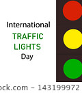 Minimal traffic lights illustration for campaigns, posters 143199972
