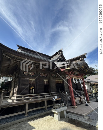 茨城縣大洗町磯崎神社海灘上的鳥居。 143200056