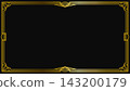 Retro Art Deco style frame, 17cm wide, 16:9 aspect ratio (gold) 143200179