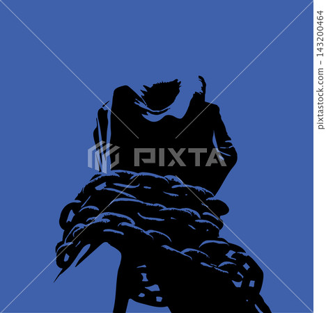 Vector illustration of chained hands 143200464