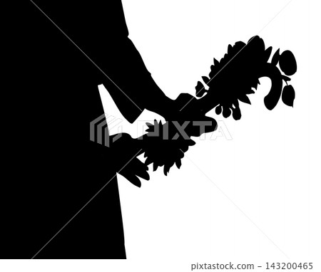 Vector drawing. Aaron and his scepeter 143200465