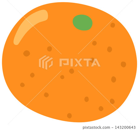 Simple and cute mandarin orange illustration vector material Simple and cute mandarin orange illustration vector material 143200643