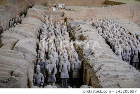 Mausoleum of Emperor Qin Shi Huang of the 3rd century BC with the Terracotta Army in Xi'an, China Mausoleum of Emperor Qin Shi Huang of the 3rd century BC with the Terracotta Army in Xi'an, China 143200697