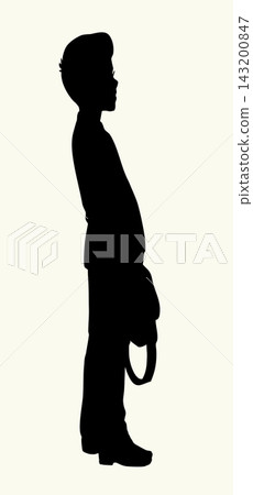 Vector drawing. Small school boy Vector drawing. Small school boy 143200847
