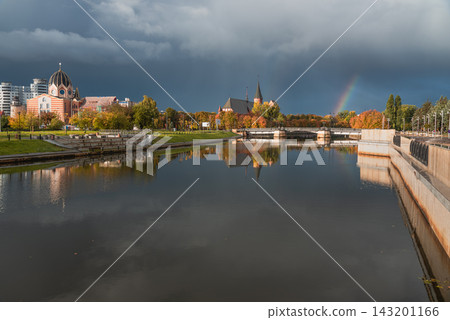 Autumn View of Kaliningrad Cathedral and Synagogue. Russia Autumn View of Kaliningrad Cathedral and Synagogue. Russia 143201166